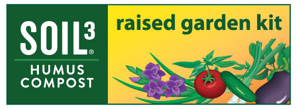 Raised Garden Kit: 1 BigYellowBag of Veggie Mix + 2 Big Root Pouches (Delivered)