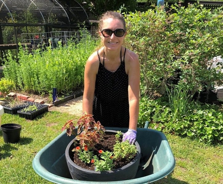 Summer Container Planting in Soil3