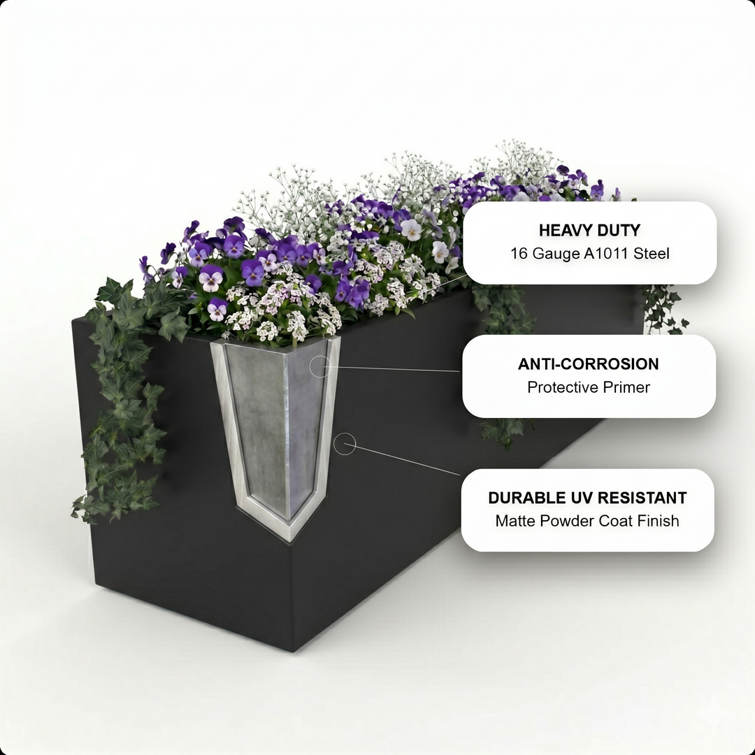 Steel Planter Box (32" L x 14" W x 30" H)