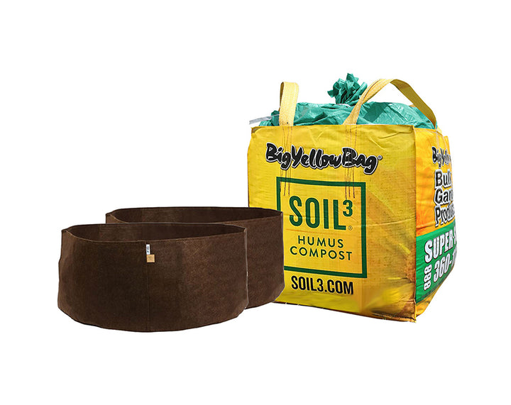 Raised Garden Kit: 1 BigYellowBag of Veggie Mix + 2 Big Root Pouches (Delivered)